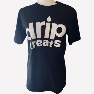 DRIP TREATS Men Black Graphic Tee Size S